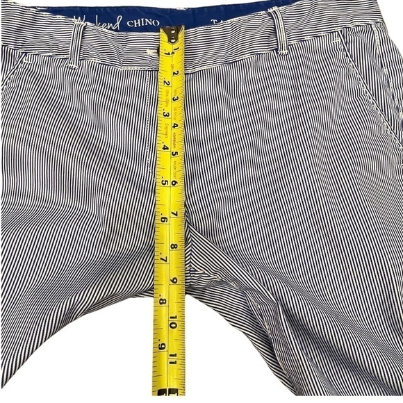 TALBOTS Women’s Weekend White & Blue Pinstripe Chino Pants, Size 2 - Picture 11 of 13